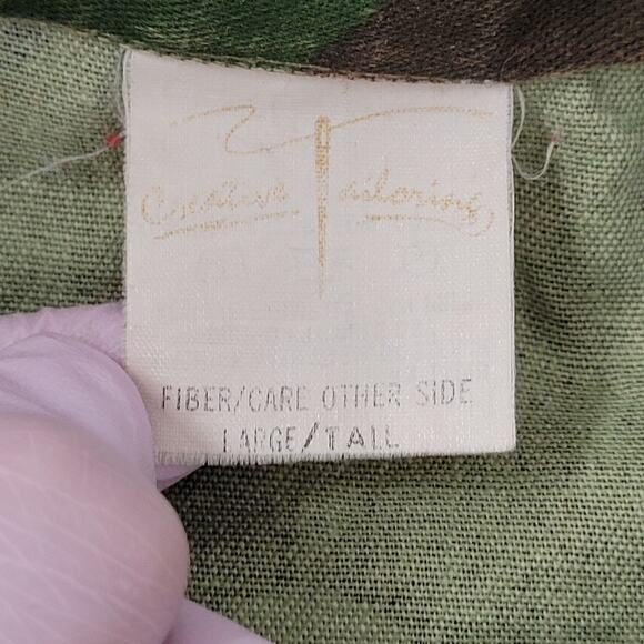 Vintage 80s Woodland Camo Shirt Large 26x33 Baggy Hunting - Picture 13 of 16